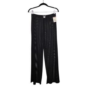 NWT y2k Jordan Taylor Small Black Pants Sheer Beach Cover Up Swim Goth Emo
